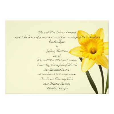 Daffodil Wedding Invitation