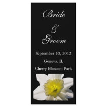 Daffodil Wedding Program Card Personalized Rack Card