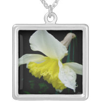 Daffodil with Water Drops necklaces