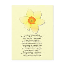 Daffodil ~ Wordsworth Poem Postcards