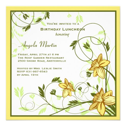 Daffodills Invitation