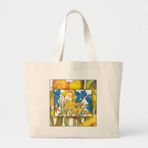 Daffodils and Iris Tote Bag