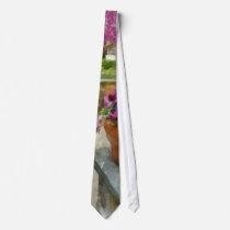 Daffodils and Pansies in Flowerpot ties