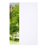 Daffodils by Bench Personalized Stationery