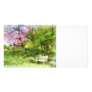 Daffodils by Bench Picture Card