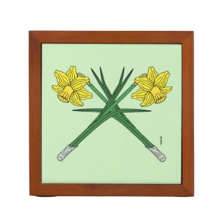 Daffodils Crossed Desk Organizer