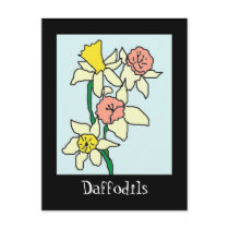 daffodils drawing, Daffodils postcards by jenniekurono daffodils drawing, Daffodils postcards