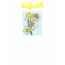 daffodils drawing, daffodils t-shirts
