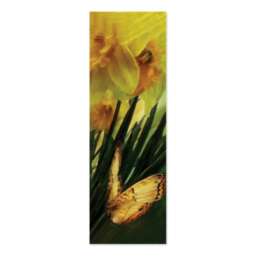 Daffodils - First Flower Of Spring Bookmark Business Card Template (front side)
