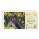 Daffodils Flowers Cream Thank You Custom Photo Card