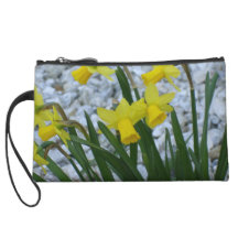 Daffodils Growing Wristlet Clutches