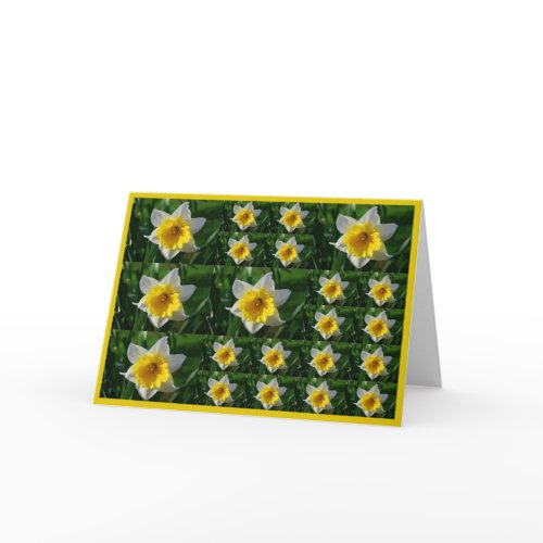 Daffodils Tic Tac Toe Greeting Card for Cancer Pat card