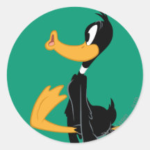 Daffy Duck Being Crazy Round Stickers