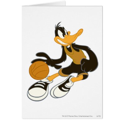 Daffy Duck Dribbling to the Basket cards
