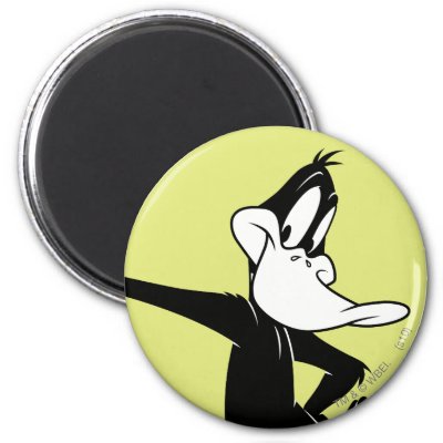 Daffy Duck Leaning Against a Wall magnets