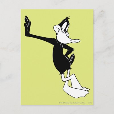 Daffy Duck Leaning Against a Wall postcards