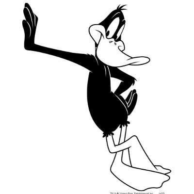 Daffy Duck Leaning Against a Wall t-shirts
