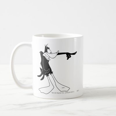 Daffy Duck Shocked and Pointing mugs