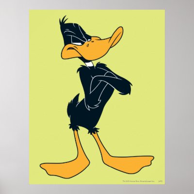 Daffy Duck with Arms Crossed Print