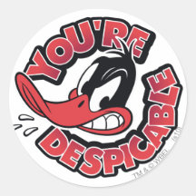 Daffy Duck - You're Despicable Round Sticker