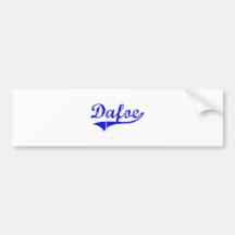 Dafoe Surname Classic Style Bumper Sticker