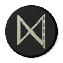 Dagaz Rune gold Fridge Magnets