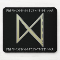 Dagaz Rune gold Mousepads
