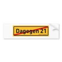 dagegen21.de autosticker bumper sticker