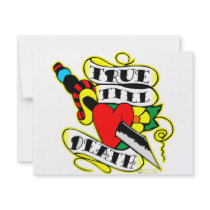 Dagger & Heart True Till Death invitations