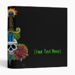 Dagger, Skull, and Roses Binder Template