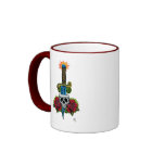 Dagger, Skull, and Roses Mug