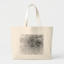 Dahlia Black & White Macro Canvas Bags