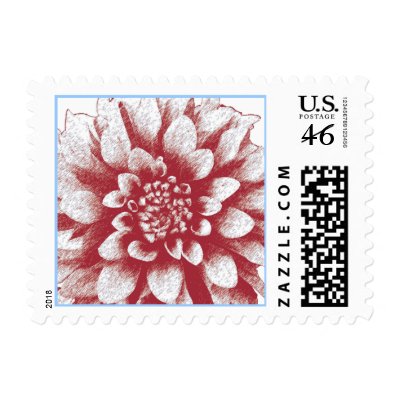 Dahlia Burst Postage Stamp