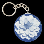 Dahlia - Digital Cyanotype keychains