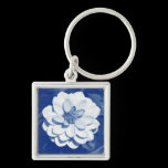 Dahlia - Digital Cyanotype keychains