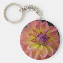 Dahlia Flower Bloom Key Chains