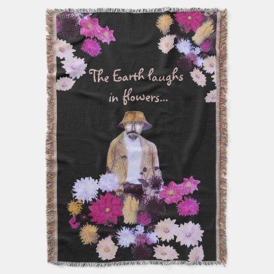 Dahlia Gardener Throw Blanket