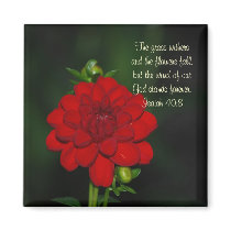 Dahlia Isaiah 40:8 magnets by PointofviewbyLou Dahlia Isaiah 40:8 magnets