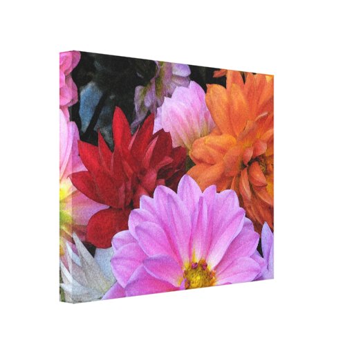 Dahlia Petals Gallery Wrapped Canvas