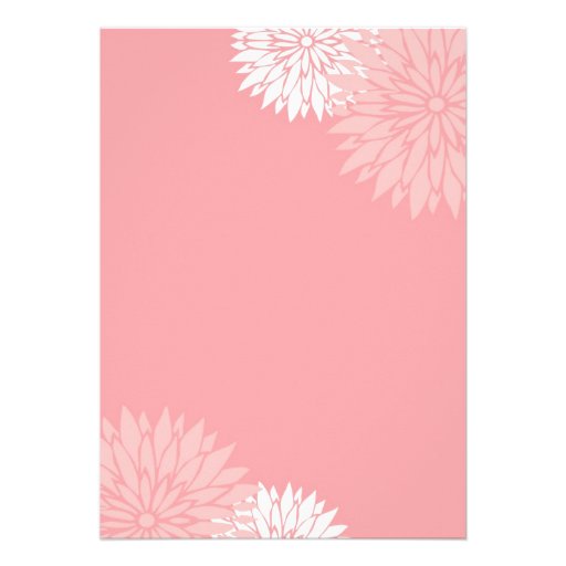 Dahlia Pink Flower Invitation