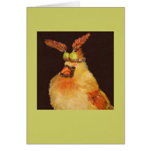 Dahlia the cardinal card