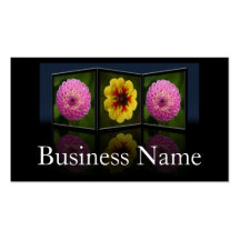Dahlia Tryptych Frame Business Card