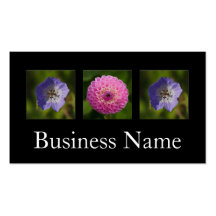 Dahlia Tryptych Frame Business Card