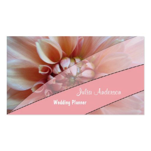 Dahlia Wedding Planner Business Card (front side)