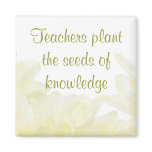 Dahlia White Flower Teacher Fridge Magnet
