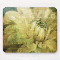 Dahlia with green texture mousepads