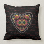 Dahlias Heart Tapestry Pillows
