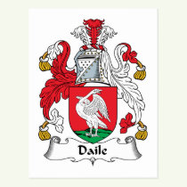 Daile Family Crest Postcard