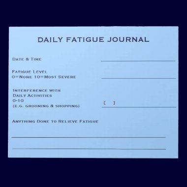 Daily Fatigue Journal (Sky Blue) notepads