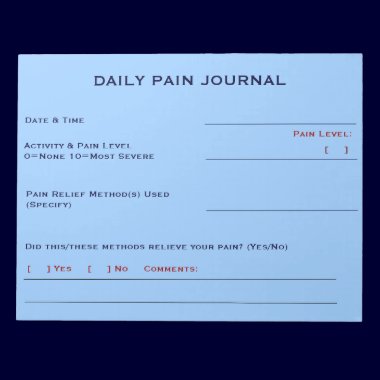 Daily Pain Journal (Sky Blue) notepads